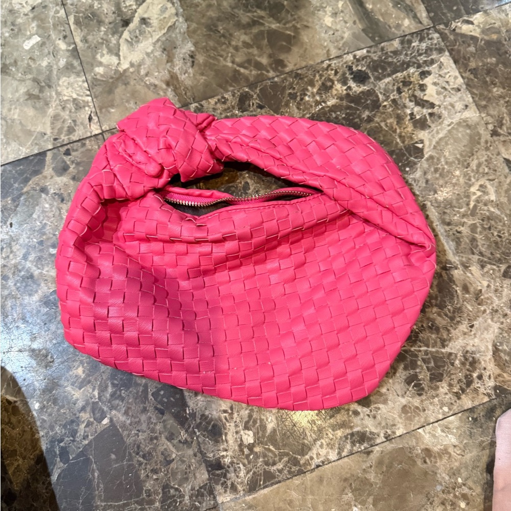 Pink Woven Women's Bag